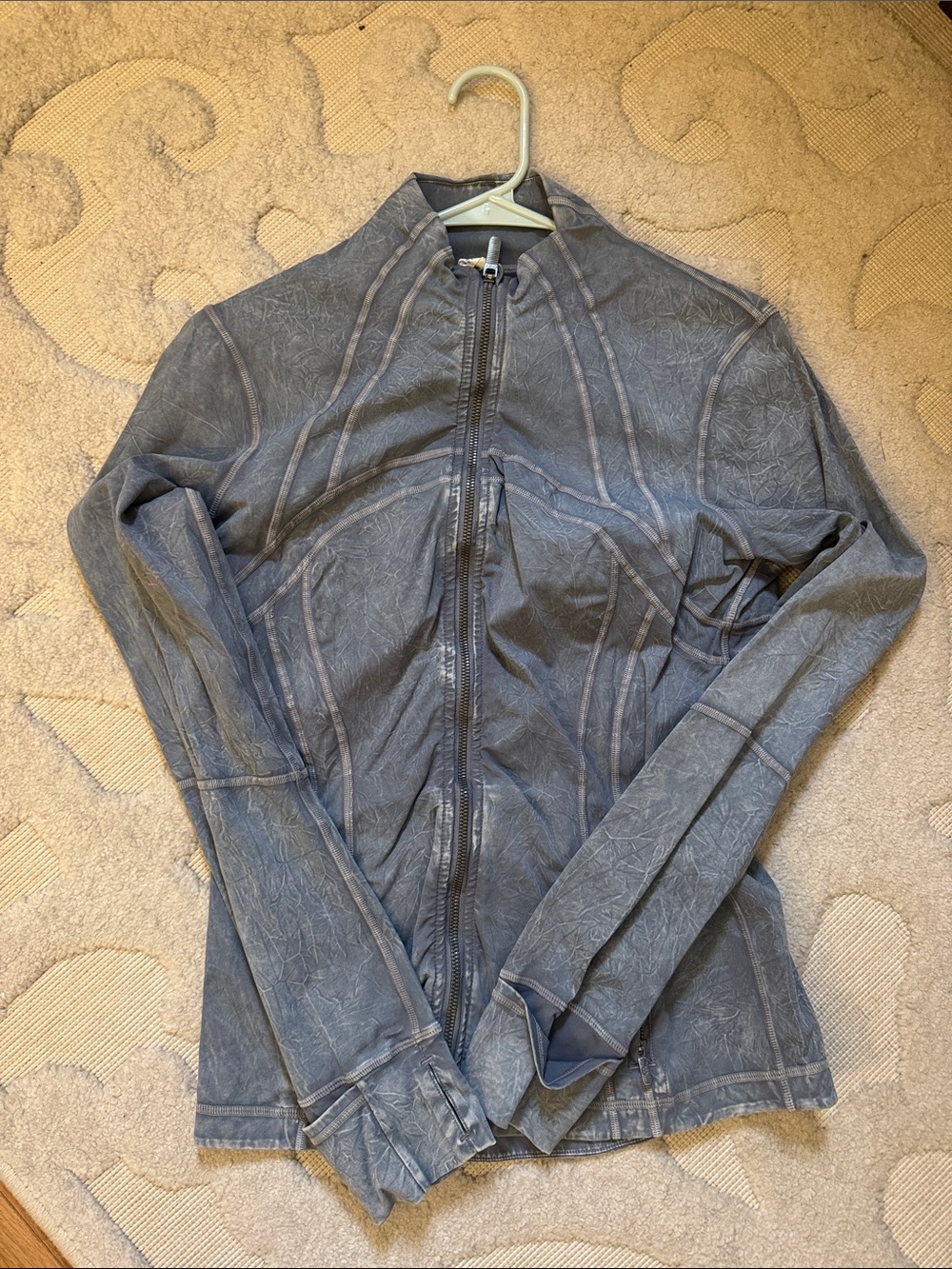 lululemon athletica faded charcoal zip-front jacket